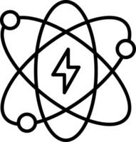 Atomic Energy Line Icon vector