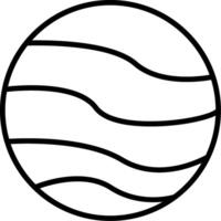 Planet Line Icon vector