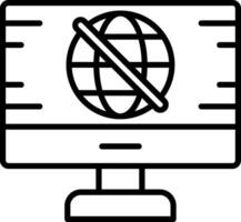 No Signal Line Icon vector