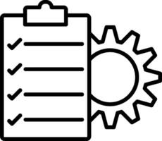 Project Management Line Icon vector