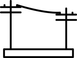 Power Line Line Icon vector