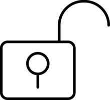 Unsecure Line Icon vector