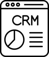 icono de línea crm vector