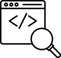 Code Review Line Icon vector