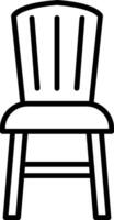 Dining Chair Line Icon vector