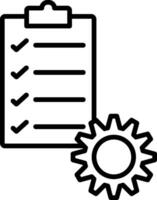 Project Management Line Icon vector