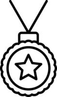 Medal Line Icon vector