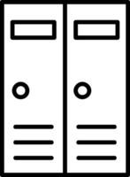 Lockers Line Icon vector