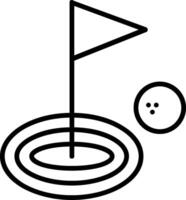icono de línea de golf vector