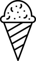 icono de línea de helado vector