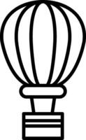 Hot Air Balloon Line Icon vector