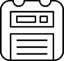 Floppy Disk Line Icon vector