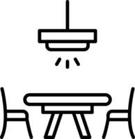 Dinner Table Line Icon vector