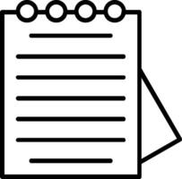 Notepad Line Icon vector