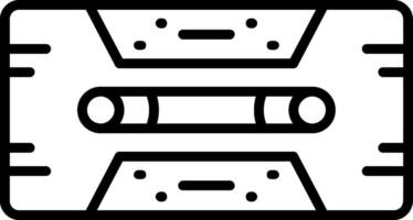 casete cinta línea icono vector