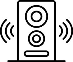 icono de línea de altavoz vector