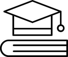 Graduation Line Icon vector