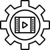 Gear Line Icon vector