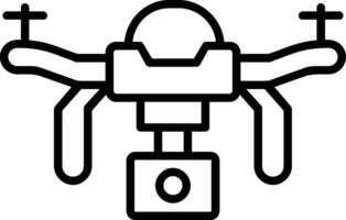 icono de línea de drone vector