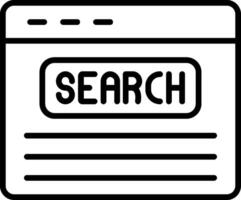 Search Bar Line Icon vector