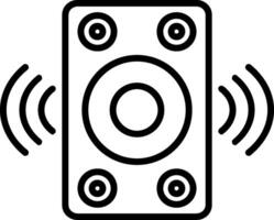 icono de línea de altavoz vector