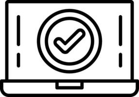 Verified Line Icon vector