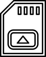 Memory Card Line Icon vector