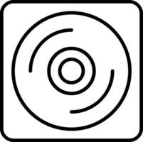 Vinyl Disc Line Icon vector