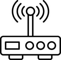 Modem Line Icon vector