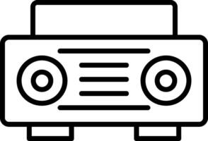 icono de línea de radio vector