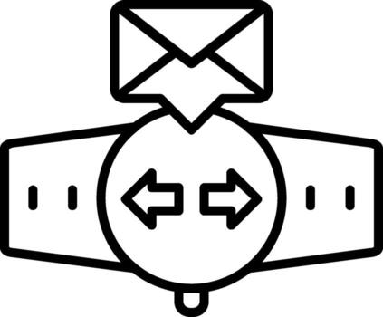 icono de línea de mensaje vector