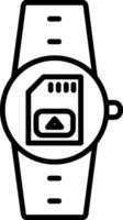 Sim Card Line Icon vector