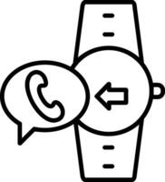 Incoming Call Line Icon vector