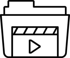 Footage Line Icon vector