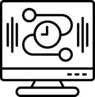 icono de línea de tiempo vector