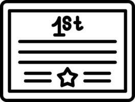 Certificate Line Icon vector