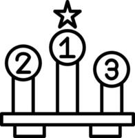 Leaderboard Line Icon vector