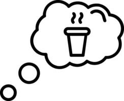 Think Line Icon vector