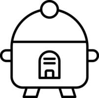 Rice Cooker Line Icon vector