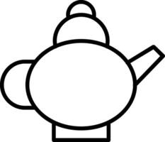 Tea Pot Line Icon vector