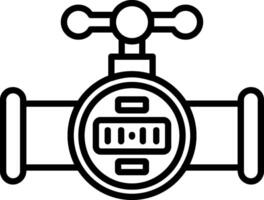 Water Tap Line Icon vector