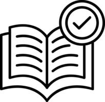 icono de línea de libro vector