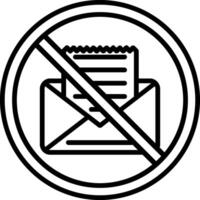 Prohibited Sign Line Icon vector