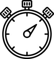 Stopwatch Line Icon vector