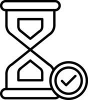 Hourglass Line Icon vector