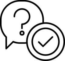 Question Line Icon vector