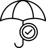 Umbrella Line Icon vector