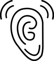 Listen Line Icon vector