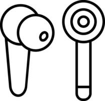 Earbud Line Icon vector