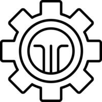 Cog Line Icon vector